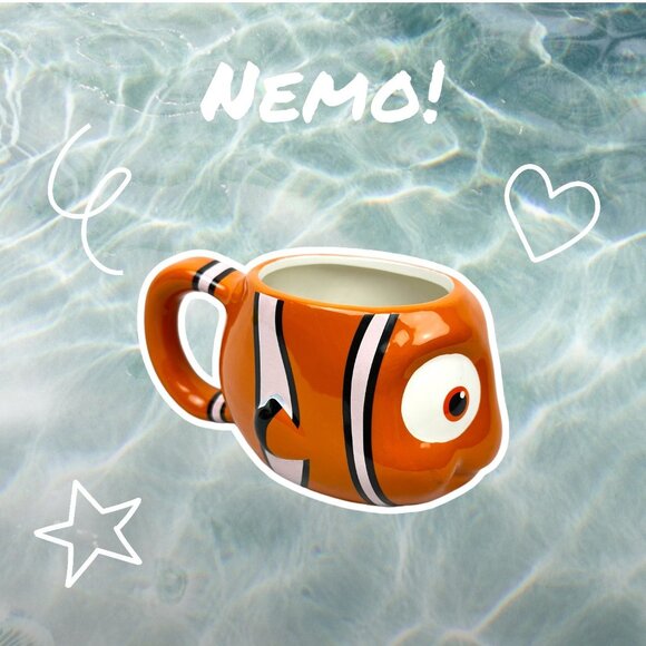Zak Disney Pixar 3D Finding Nemo Coffee Mug Orange Clown Fish Sculptured - Picture 3 of 16